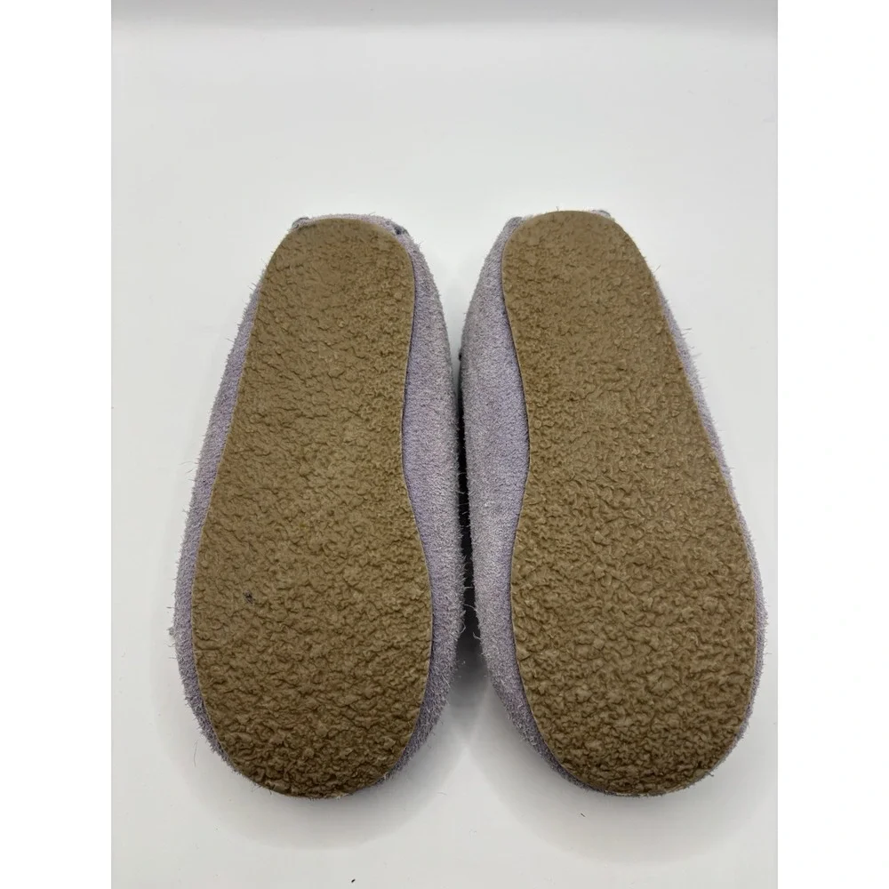 MINNETONKA Moccasins Cassie Shoes Girls Lined Flats Slippers Suede-9T Purple
